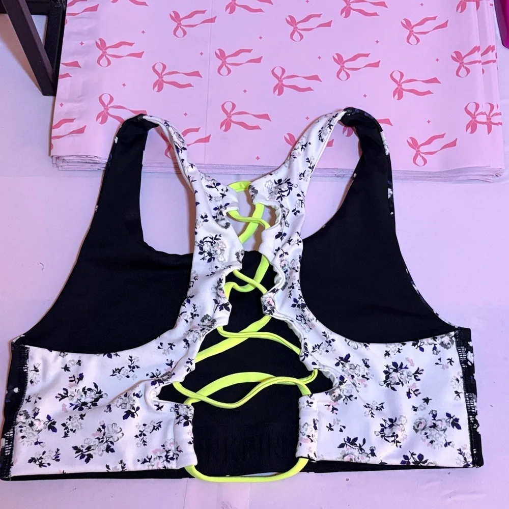 Floral Sports Bra with Logo - Picture 6 of 12